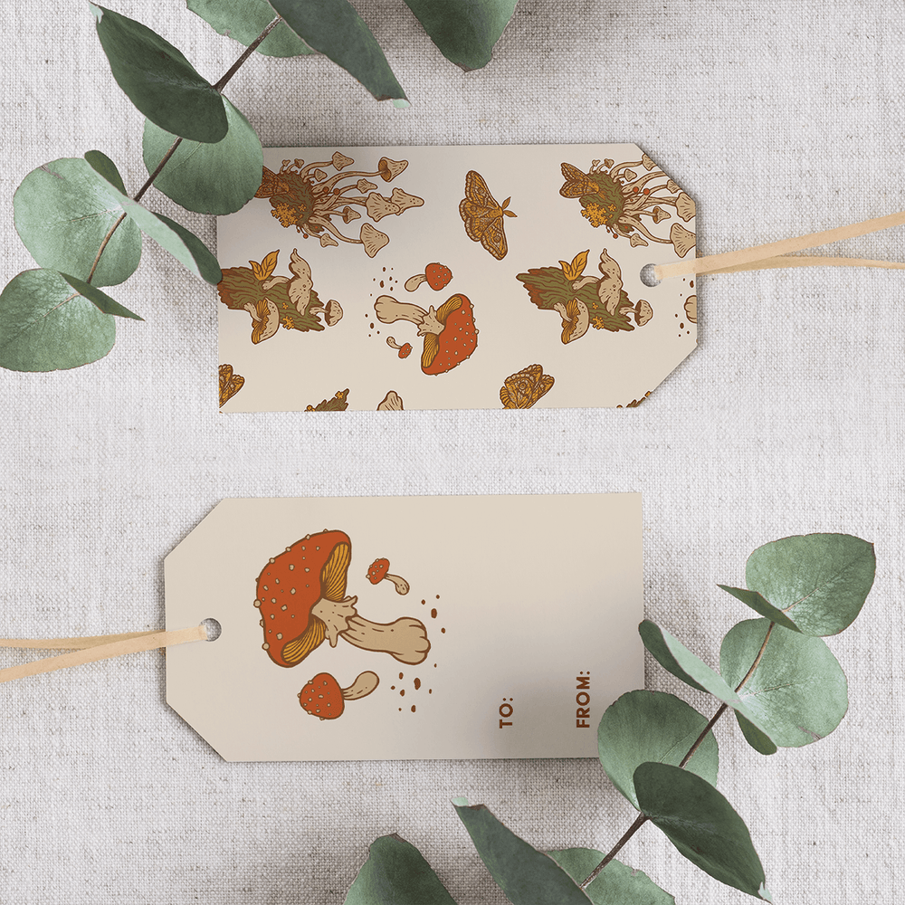 Gift Tag Set of 8 - Mushrooms - BUNKHAUS