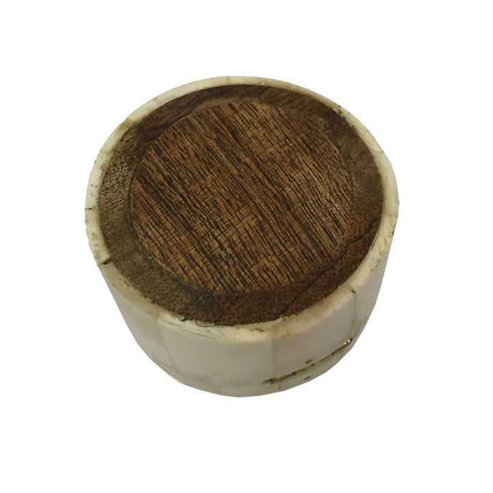 Round Bone Box with Printed Floral Design - BUNKHAUS