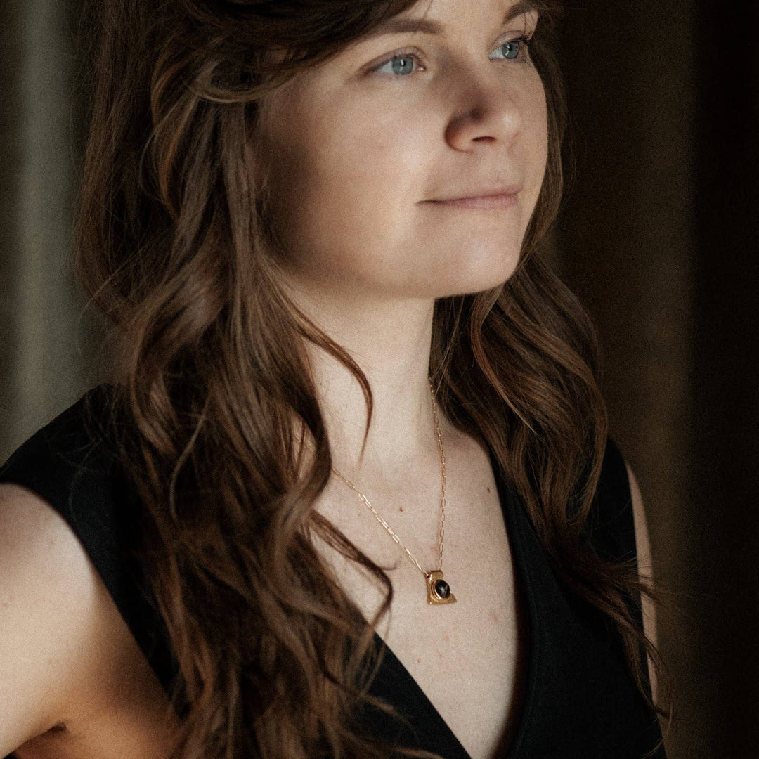 Cleo Necklace - Copper Obsidian & Demi-Fine Gold