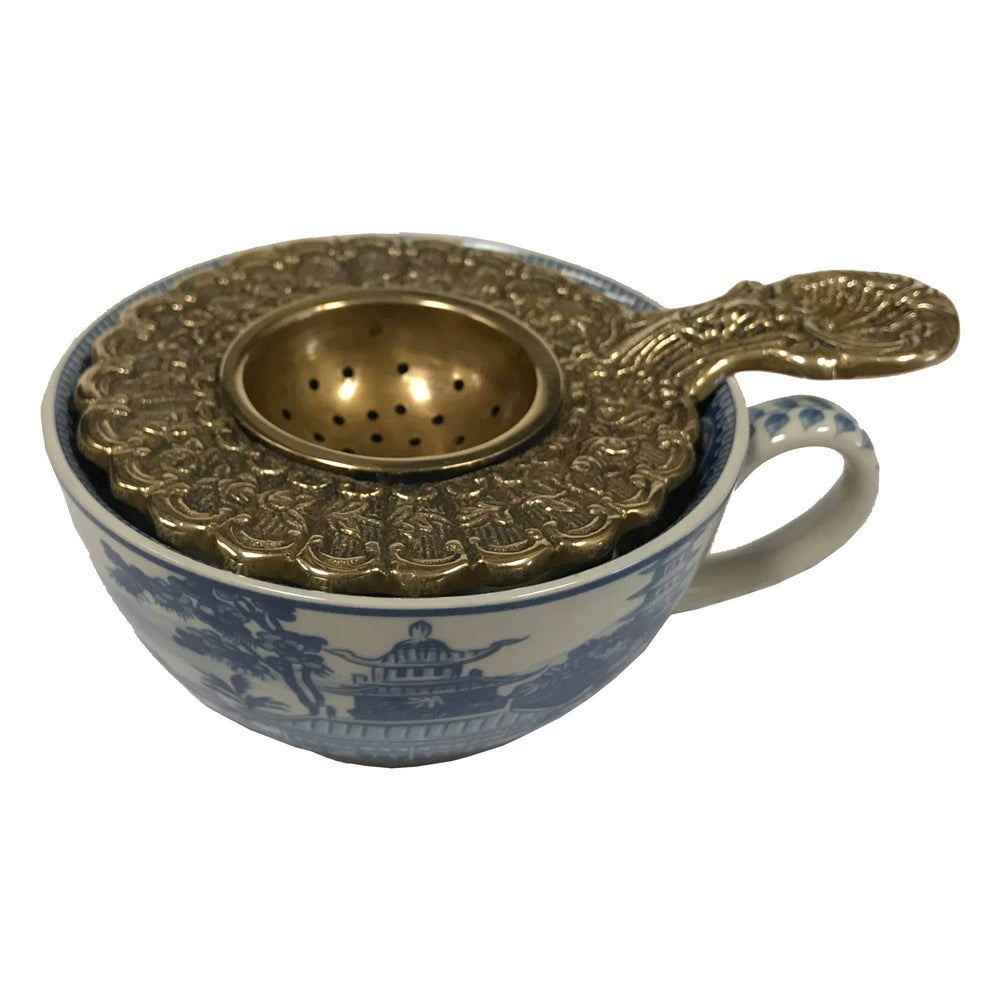 Antique Brass Tea Strainer - BUNKHAUS