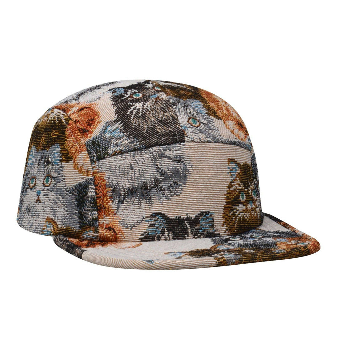 Cat Jacquard 5-Panel Hat