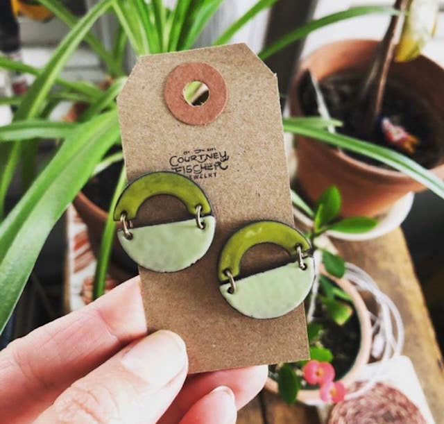 Arch Enamel Earrings Courtney Fischer Jewelry