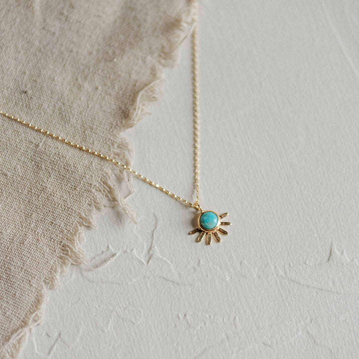 Sol Necklace in Turquoise with Demi-Fine Gold