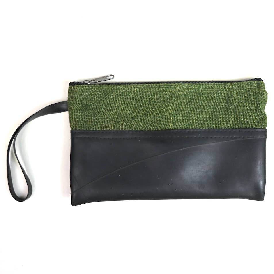 Vegan Recycled Inner Tube and Hemp Wristlet - BUNKHAUS