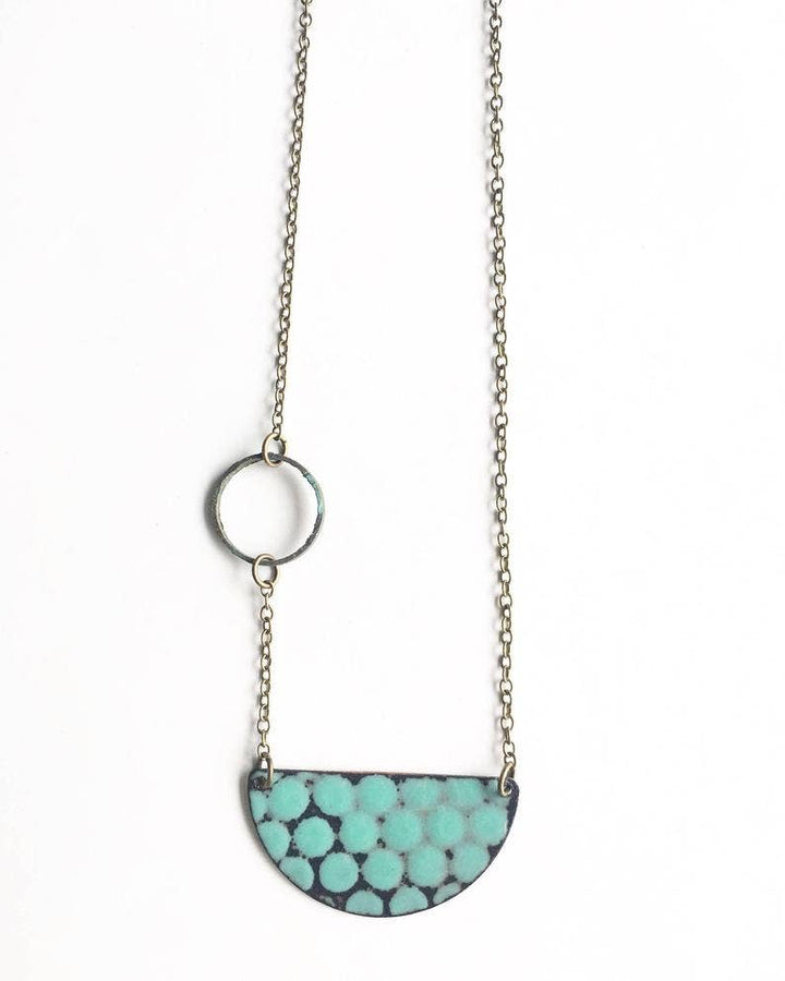 Black and White Enamel Necklace Courtney Fischer Jewelry