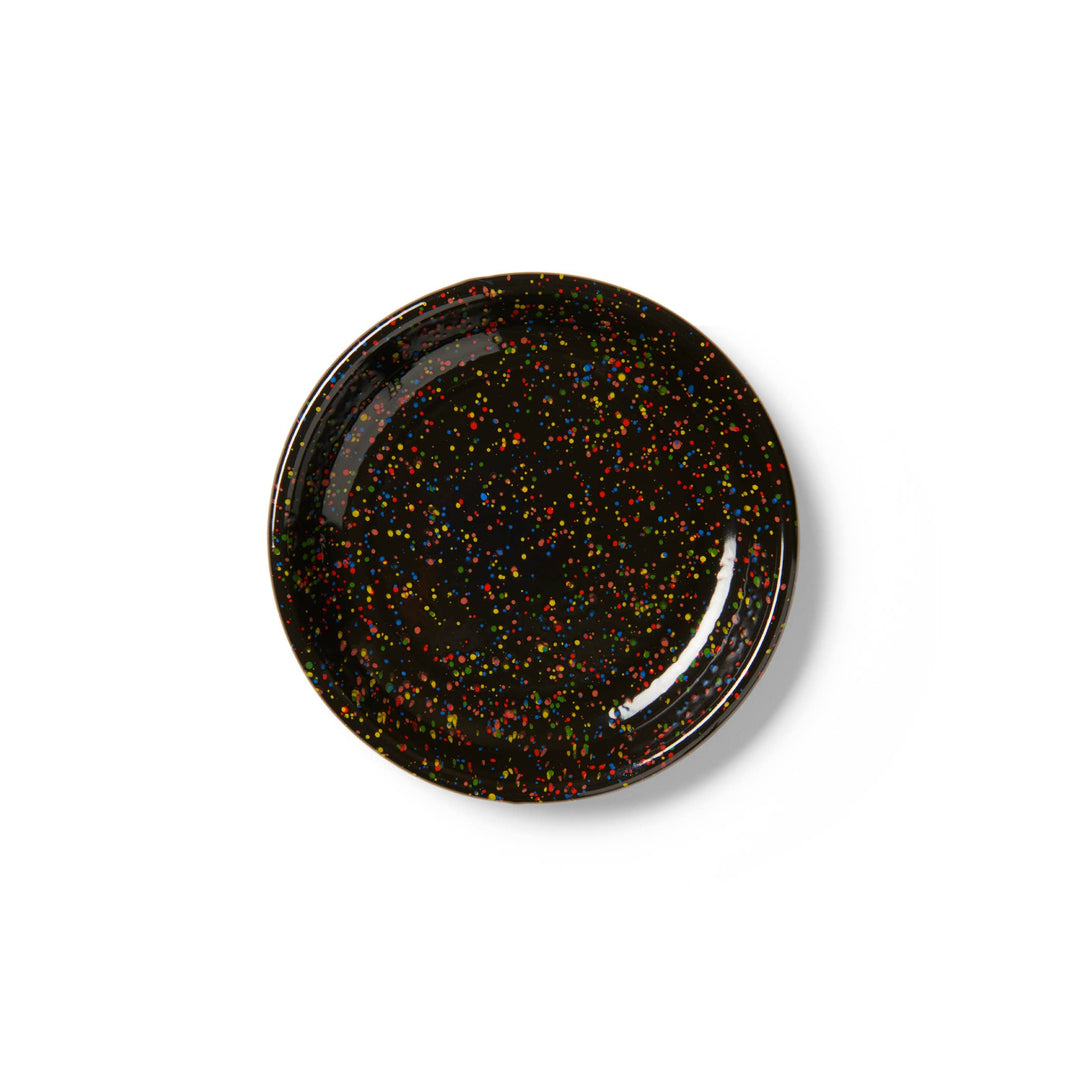 Rainbow Falls Enamelware Coupe Salad Plate