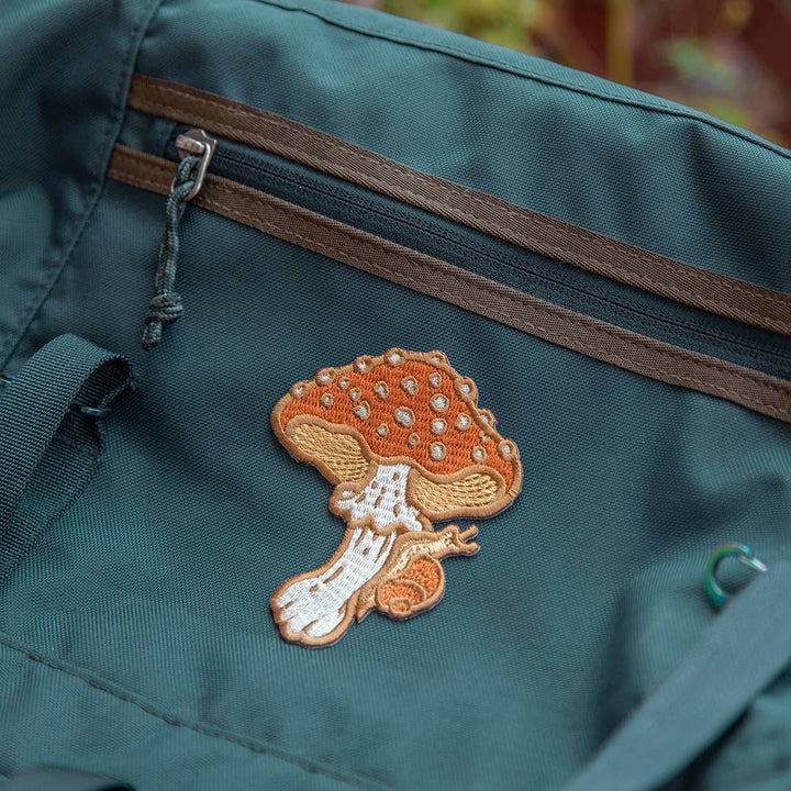 Mushroom and Snail Iron on Patch - BUNKHAUS