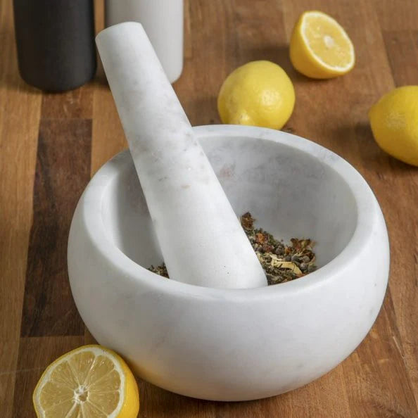 White Marble Mortar & Pestle
