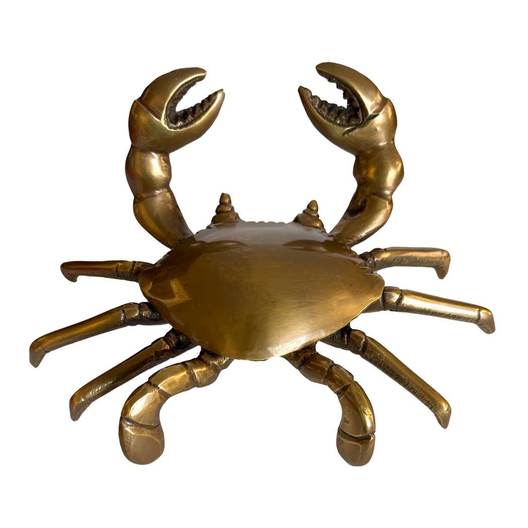 Antiqued Brass Dungeness Crab