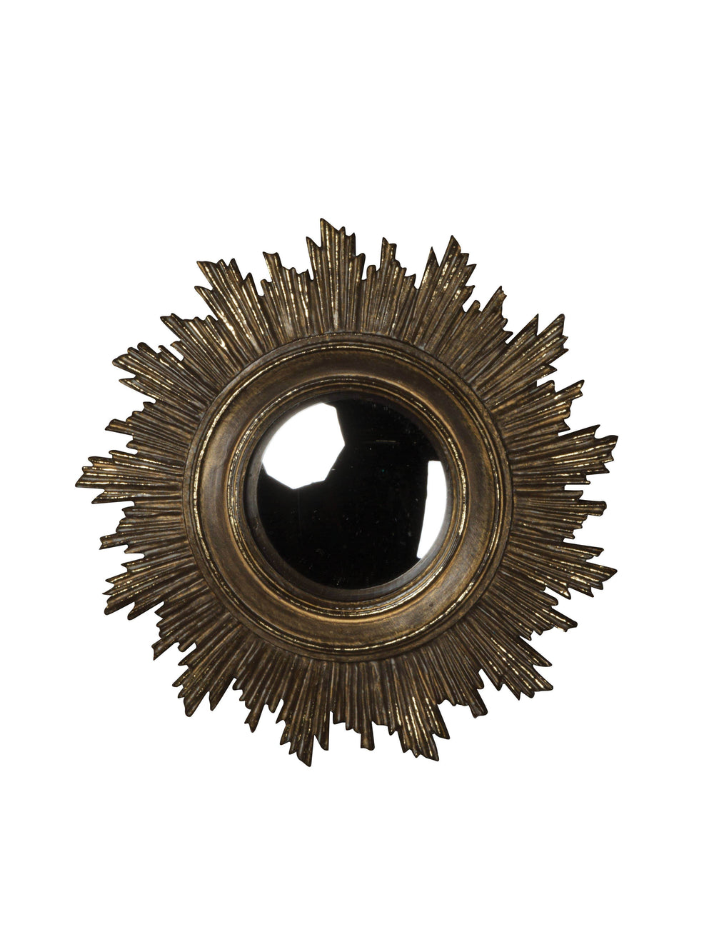 Antique Gold Sun Convex Mirror - BUNKHAUS