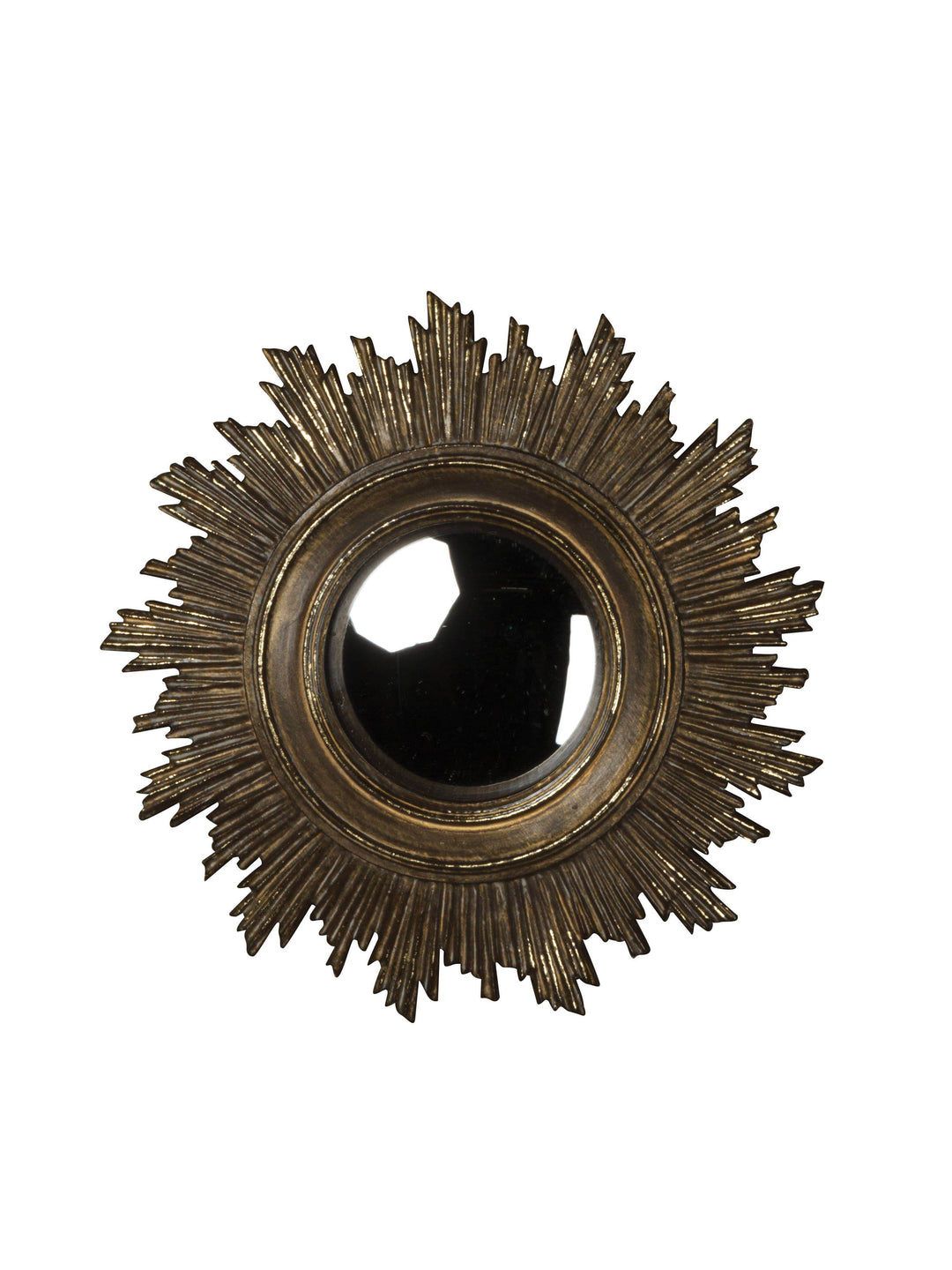 Antique Gold Sun Convex Mirror - BUNKHAUS