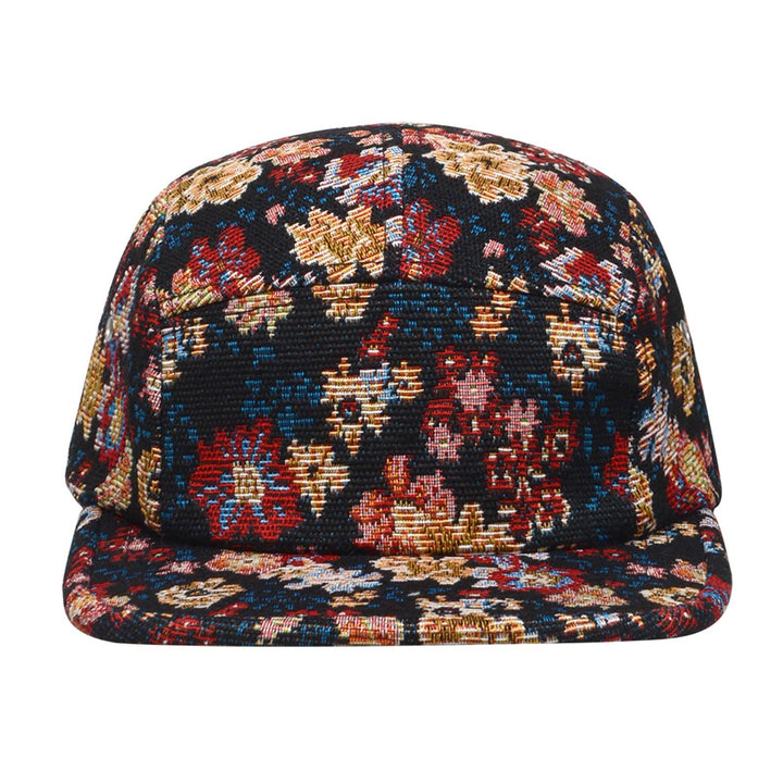 Floral Jacquard 5-Panel Hat