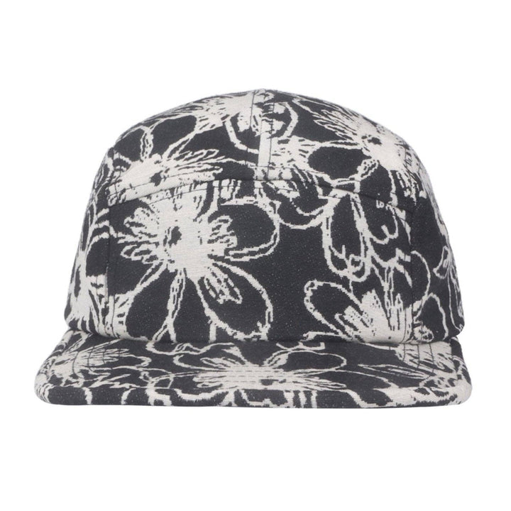 Abstract Flower Jacquard 5-Panel Hat