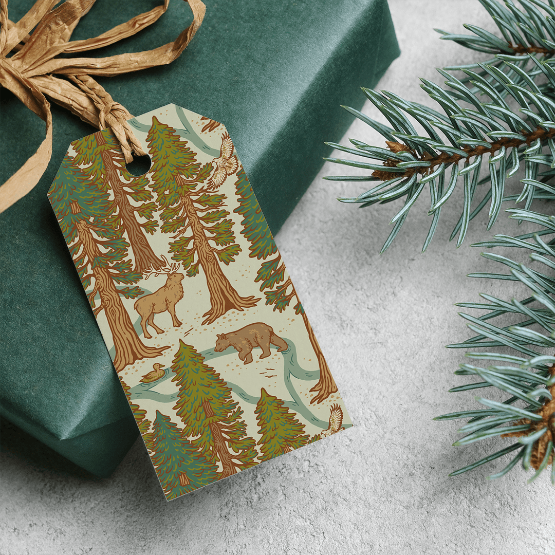 Gift Tag Set of 8 - Redwoods - BUNKHAUS