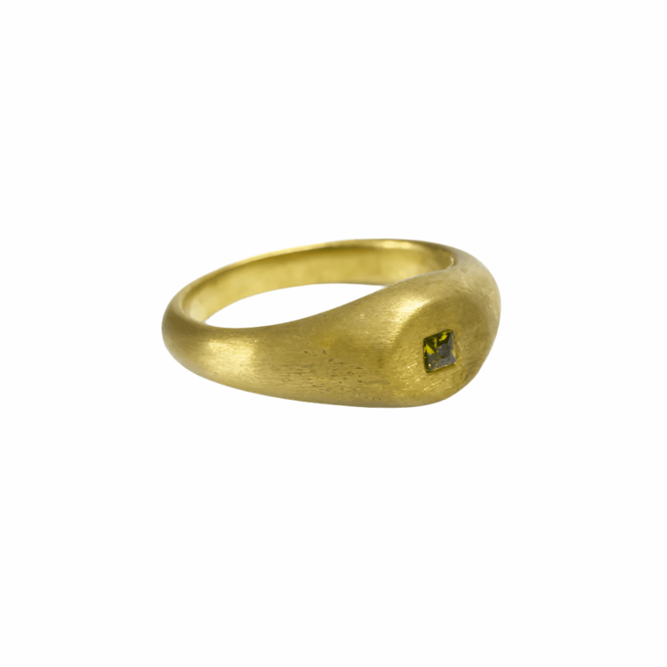 Brass Zirconic Pinky Ring - BUNKHAUS