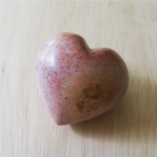 Natural Soapstone Heart - Large