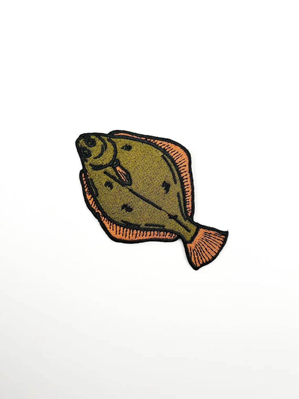 Flounder Embroidered Iron-On Patch Fishing, Coastal, Angler - BUNKHAUS