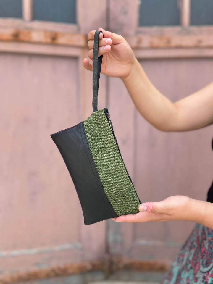 Vegan Recycled Inner Tube and Hemp Wristlet - BUNKHAUS