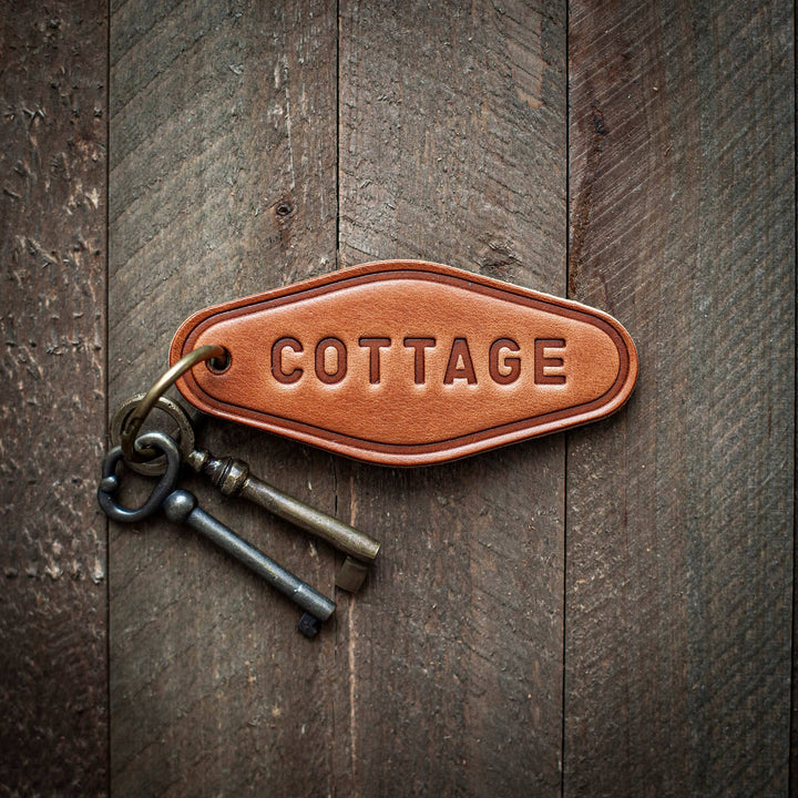 Cottage Leather Keychain