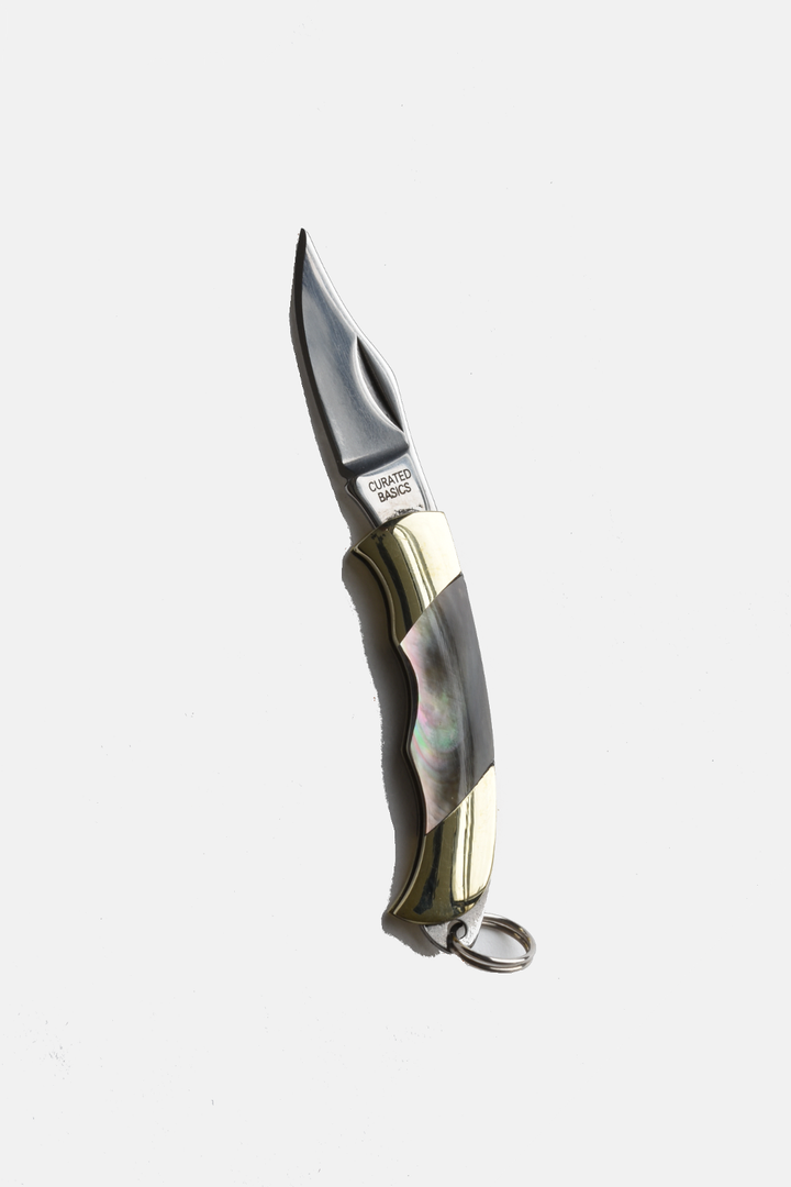 Mini Inlay Folding Knife - Abalone