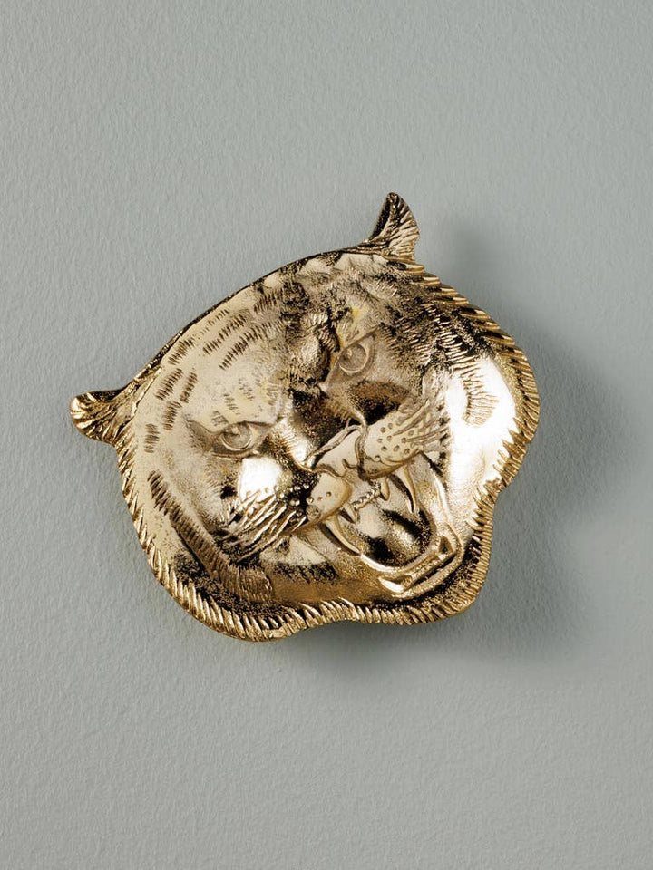 Golden Tiger Head Trinket Tray