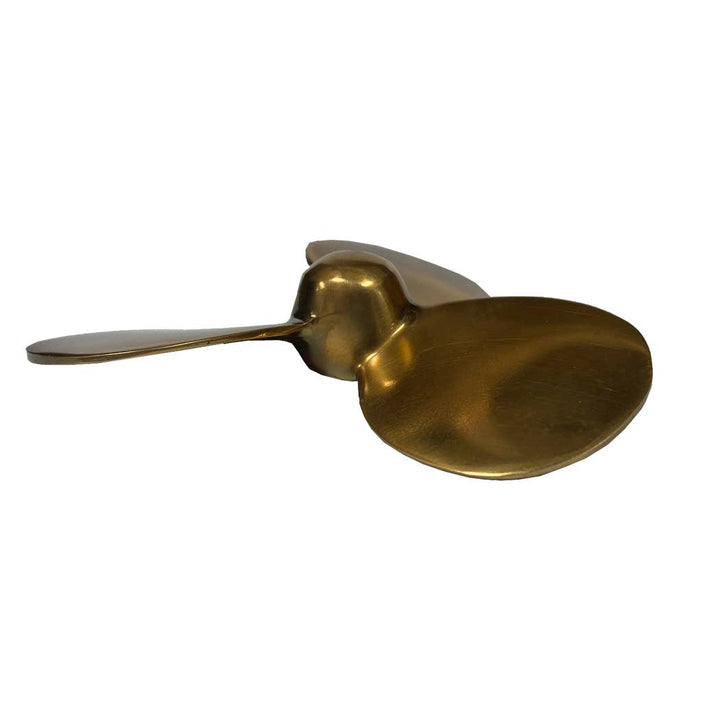 4-1/2" Antiqued Brass Propeller Paperweight Tabletop Decor