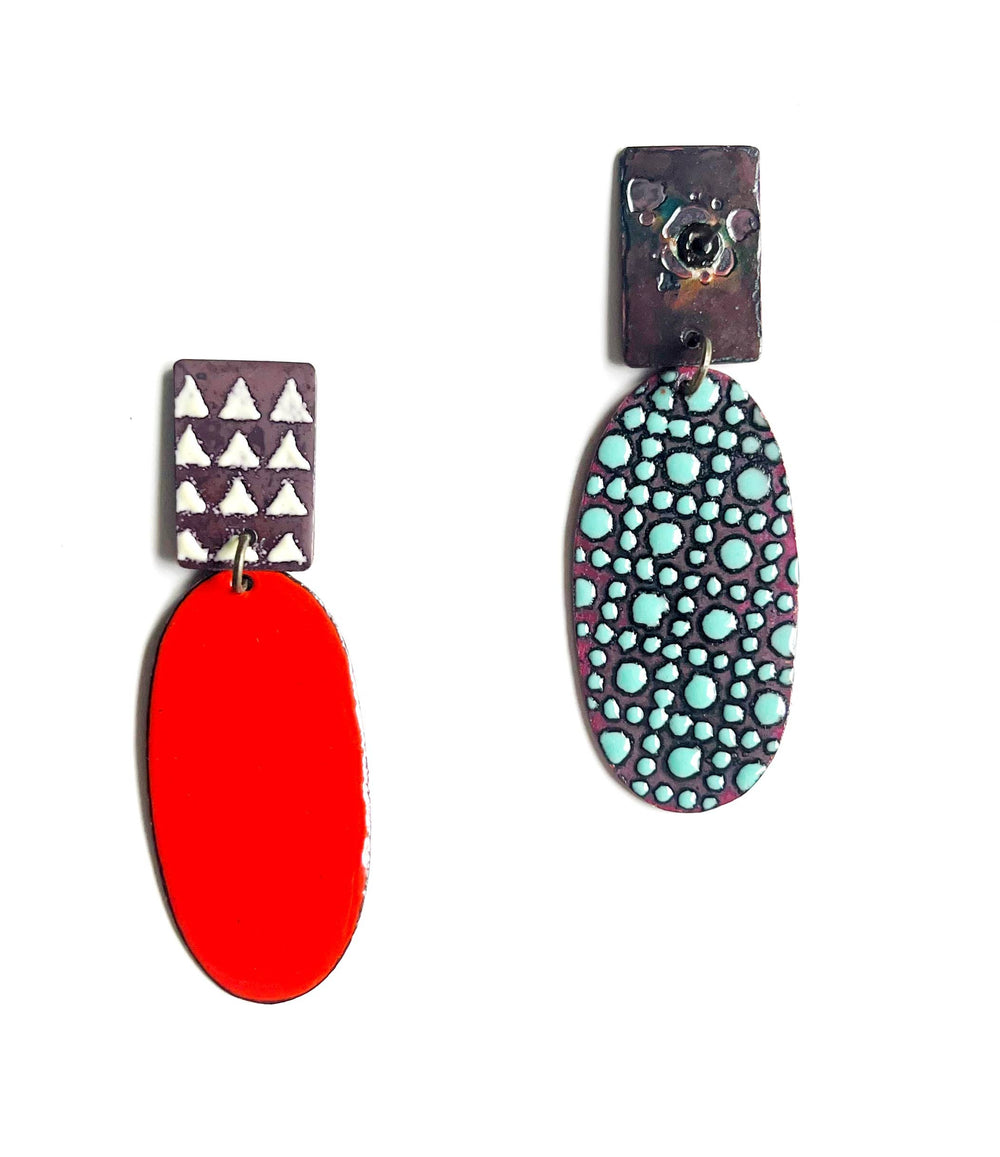 Red Statement Earrings Courtney Fischer Jewelry