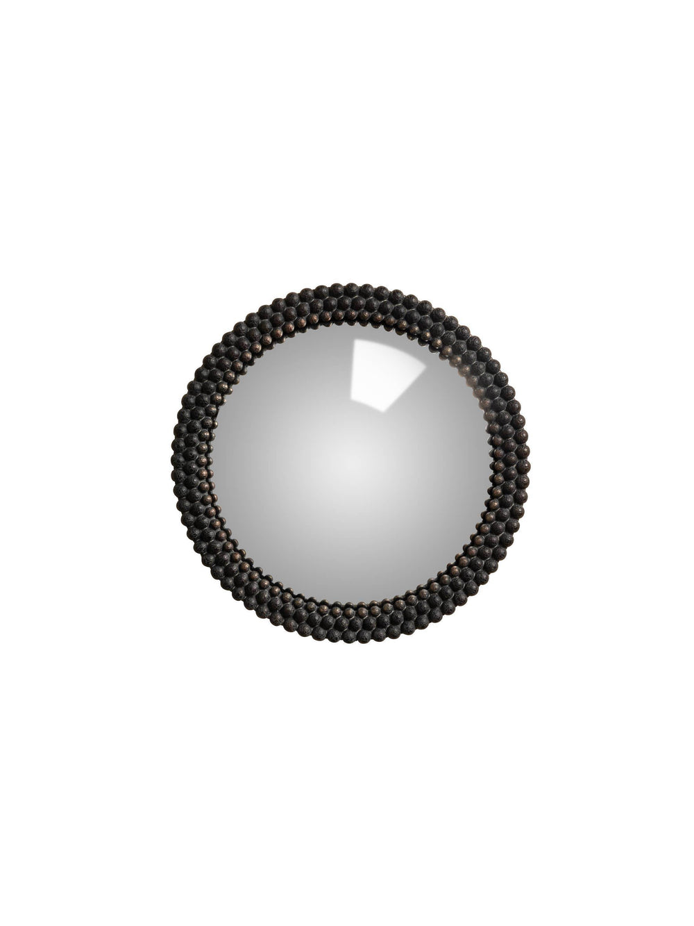 Small Black Beaded Convex Mirror - BUNKHAUS