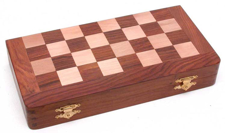 Hand-carved Wooden Chess Set - 10"