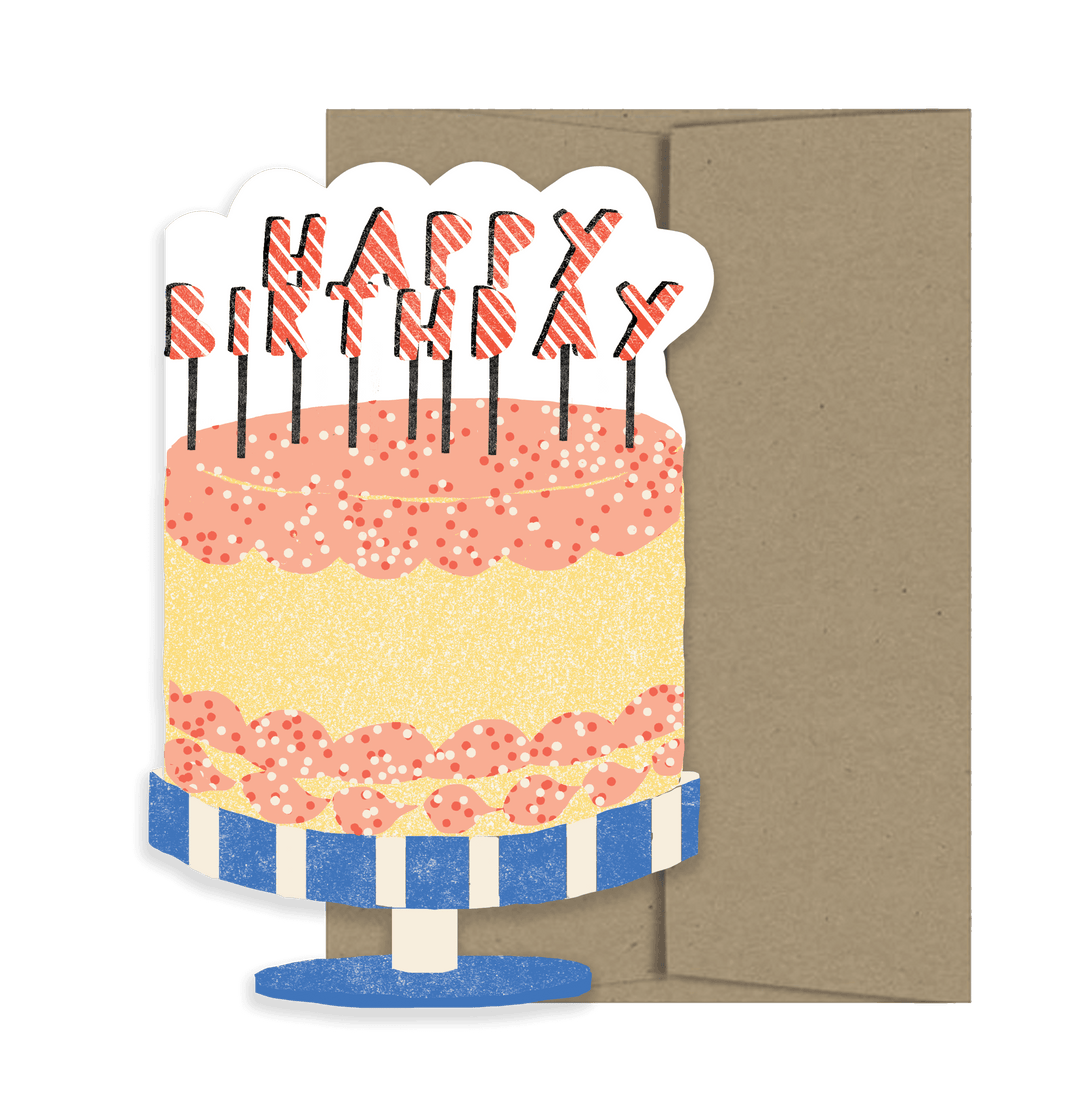 Greeting Card - Happy Birthday Cake - BUNKHAUS