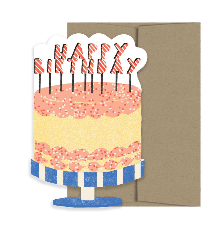 Greeting Card - Happy Birthday Cake - BUNKHAUS