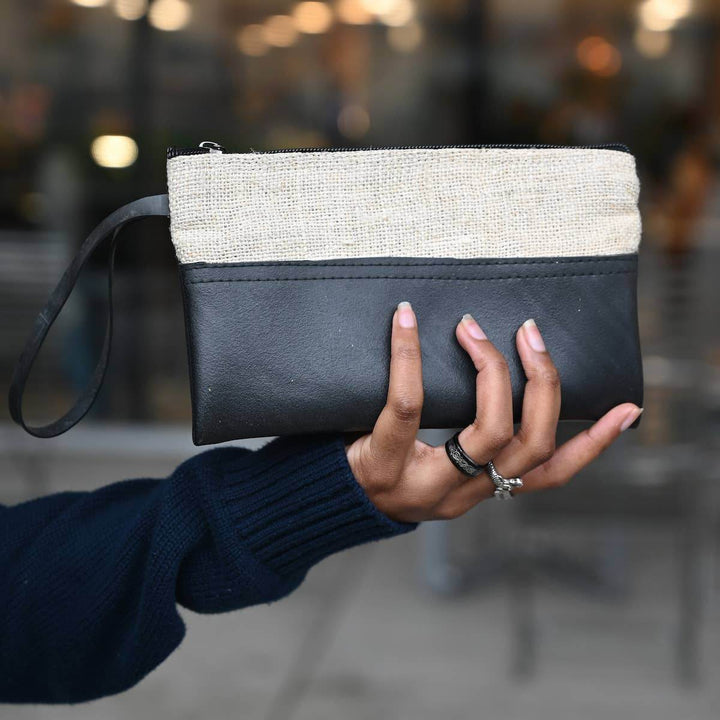 Vegan Recycled Inner Tube and Hemp Wristlet - BUNKHAUS