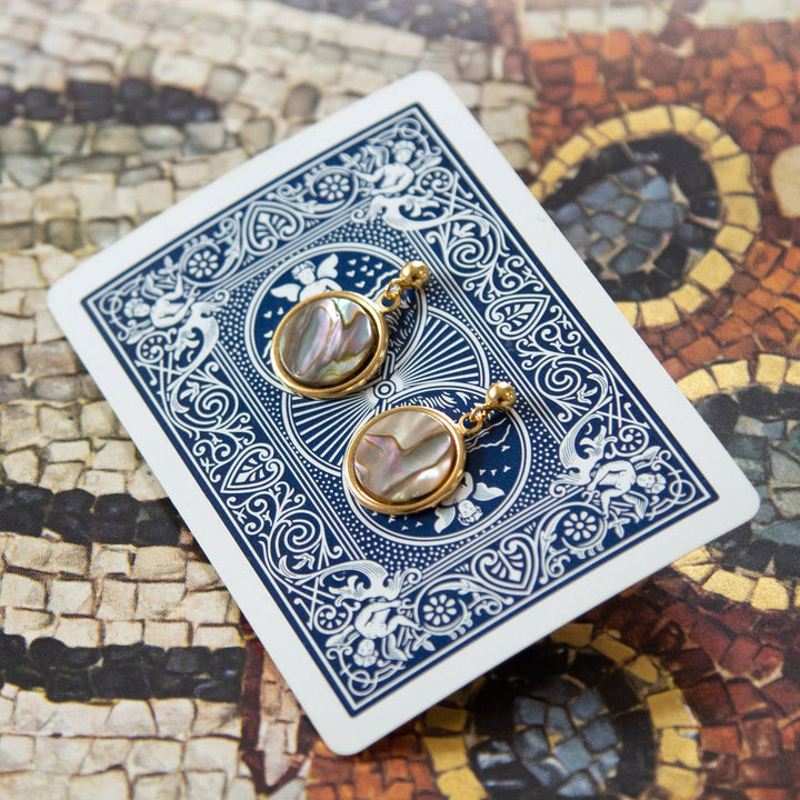 Vintage Abalone Shell Earrings
