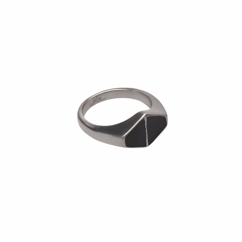 Black Duo Triangle Ring - BUNKHAUS