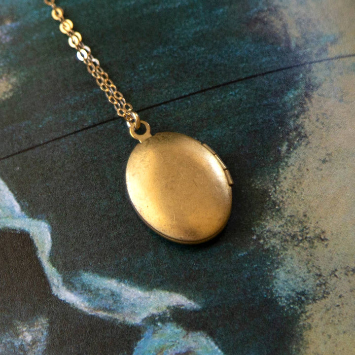 Vintage Medium Oval Locket Necklace