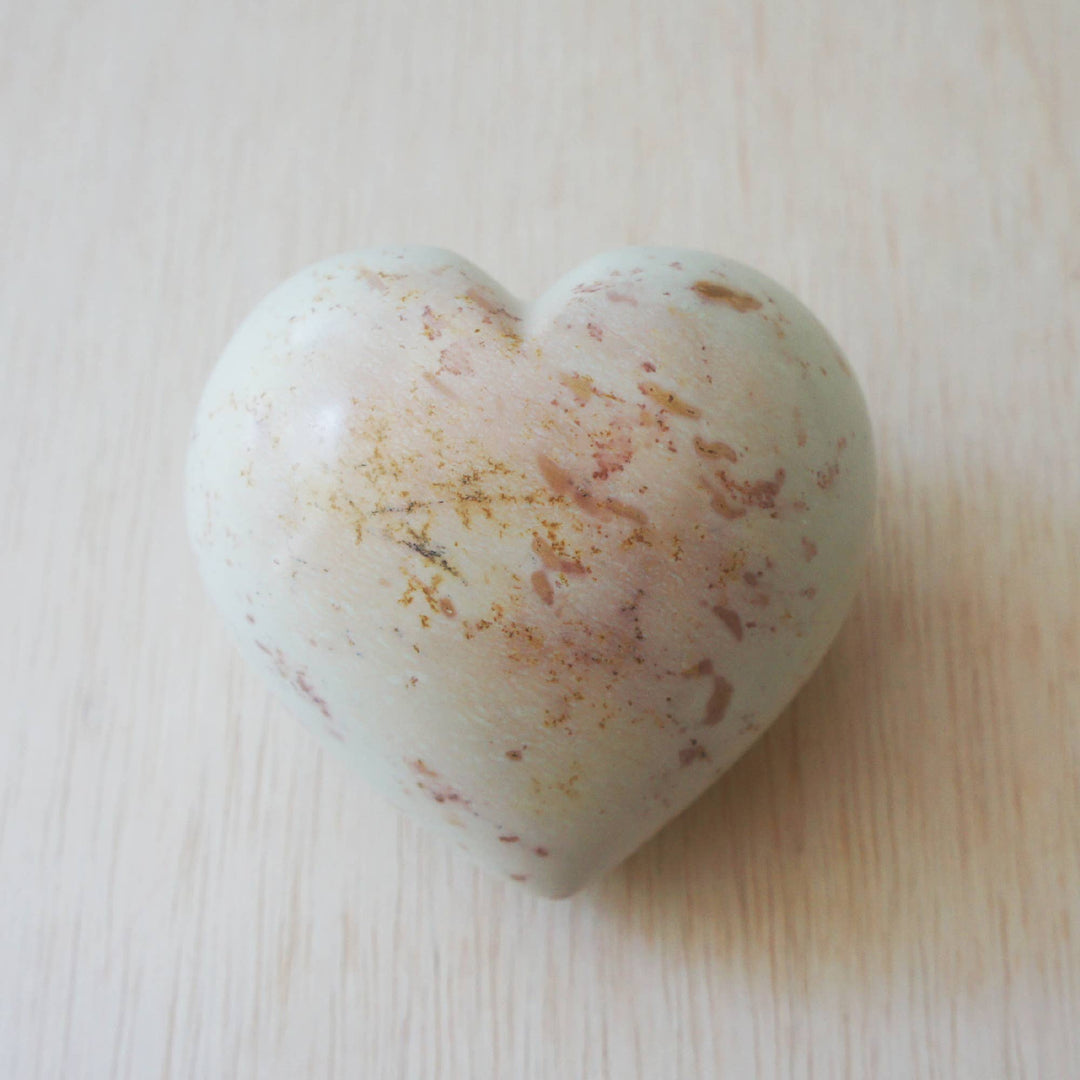 Natural Soapstone Heart - Large