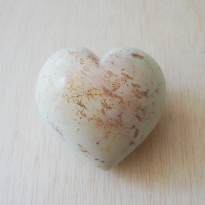 Natural Soapstone Heart - Large