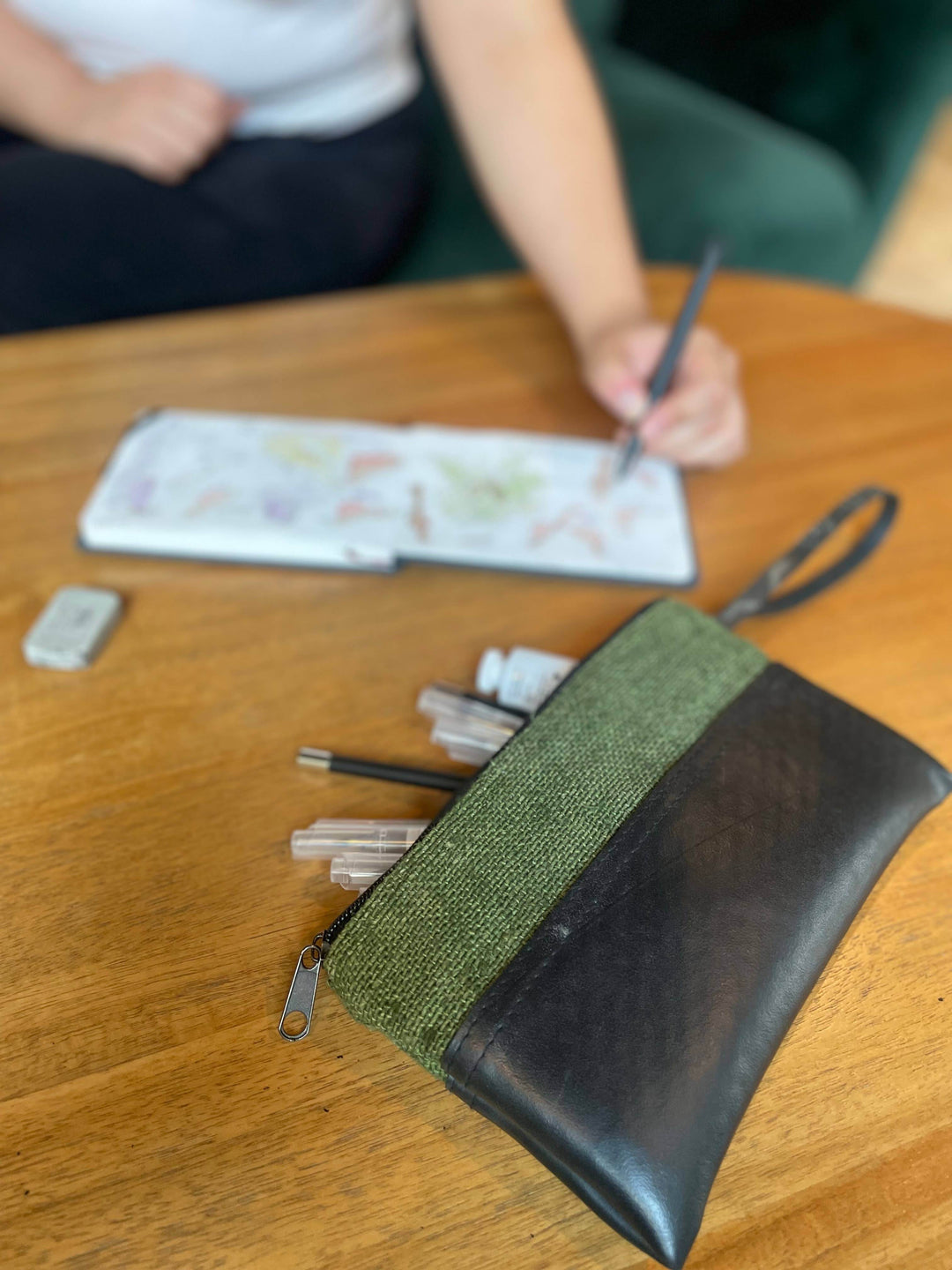 Vegan Recycled Inner Tube and Hemp Wristlet - BUNKHAUS