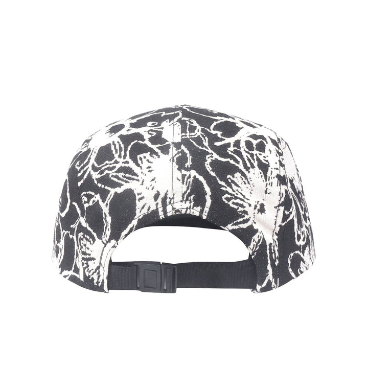 Abstract Flower Jacquard 5-Panel Hat