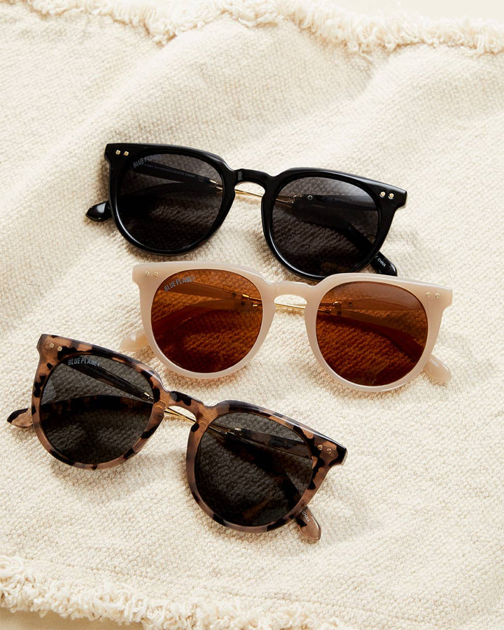 Blue Planet — Cove in Ivory Tortoise / Gold-Smoke Polarized Lens