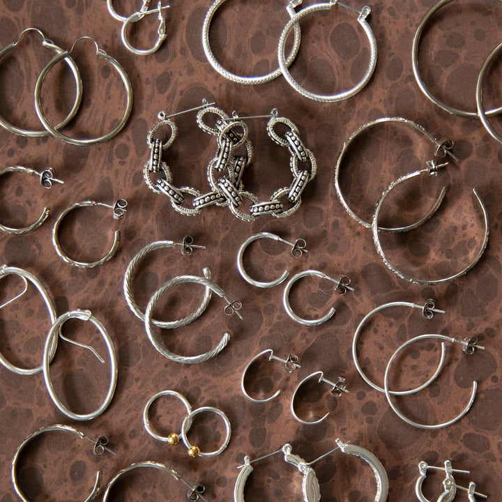 Vintage Silver Hoops - Variety