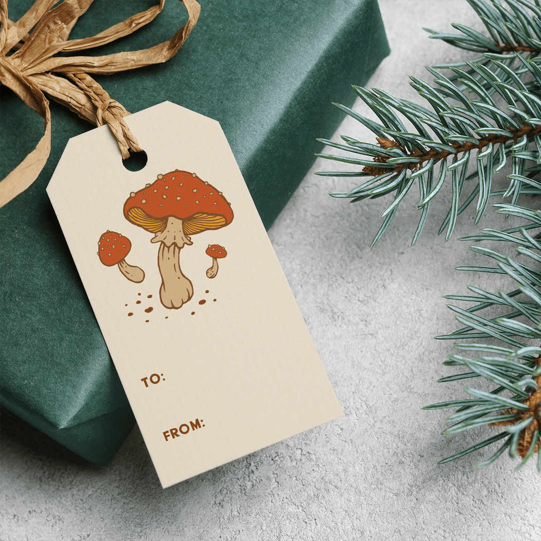 Gift Tag Set of 8 - Mushrooms - BUNKHAUS