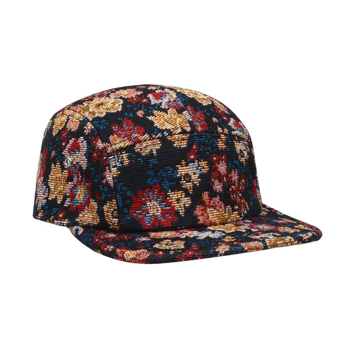 Floral Jacquard 5-Panel Hat