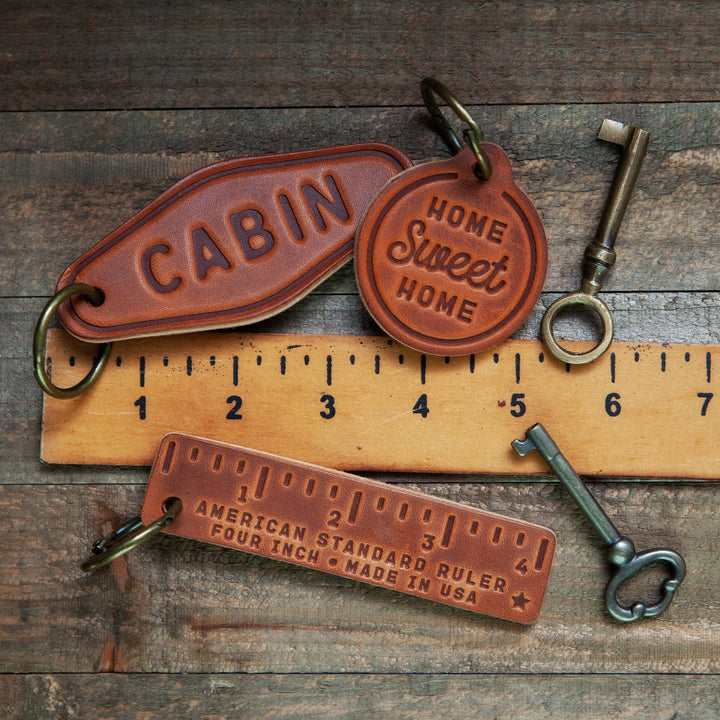 Cottage Leather Keychain