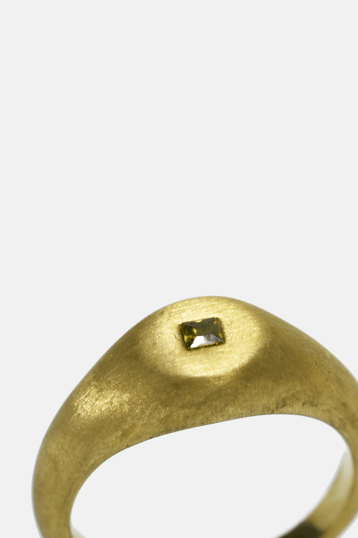 Brass Zirconic Pinky Ring - BUNKHAUS