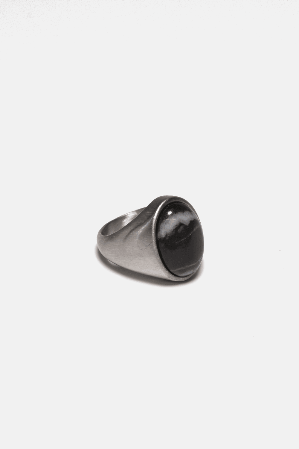 Large Black and White Jasper Ring - BUNKHAUS