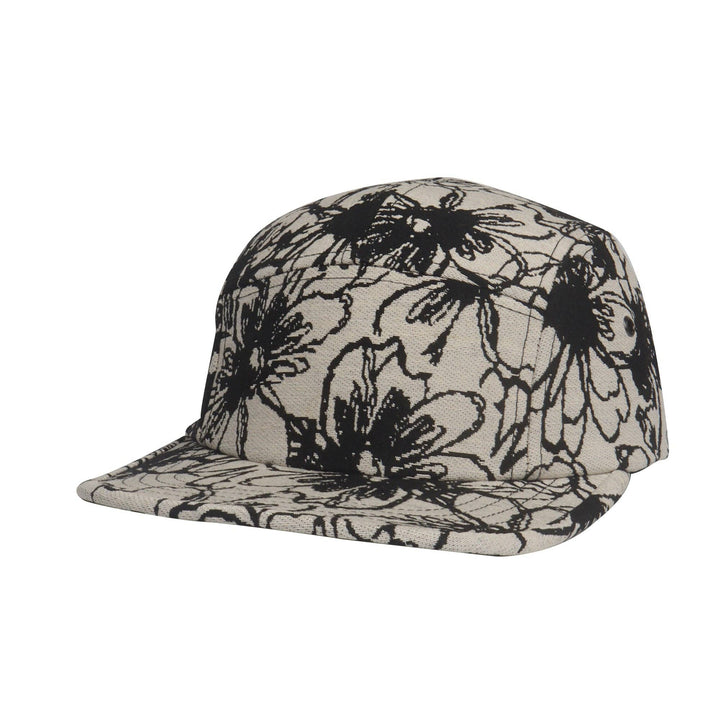 Abstract Flower Jacquard 5-Panel Hat