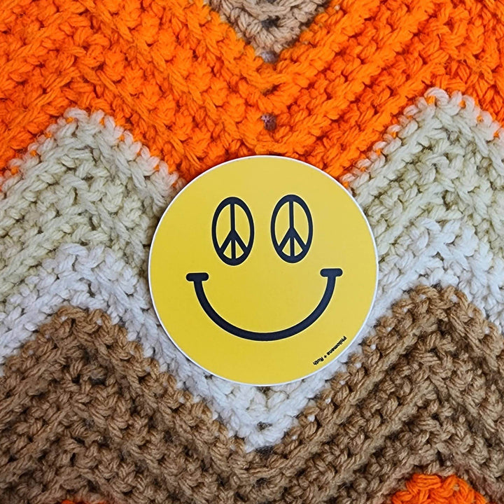 Peace Sign Smiley - vinyl sticker - BUNKHAUS