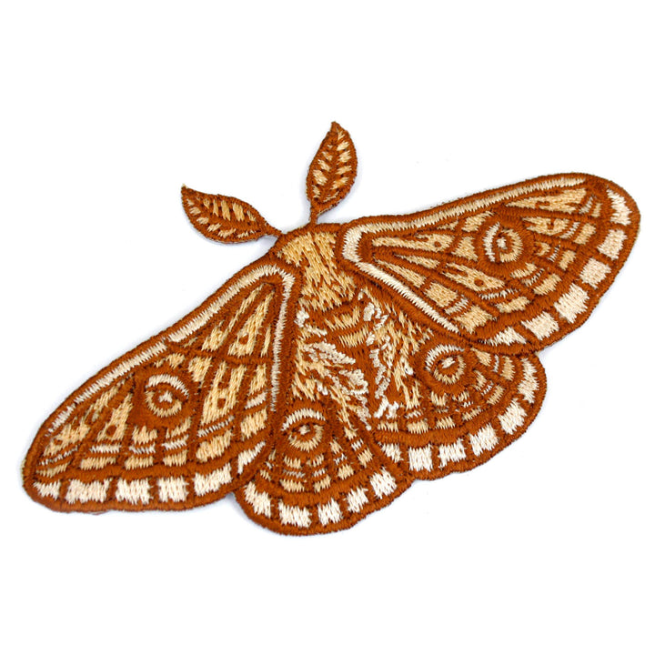 Emperor Moth Embroidered Patch Iron on Patch - BUNKHAUS