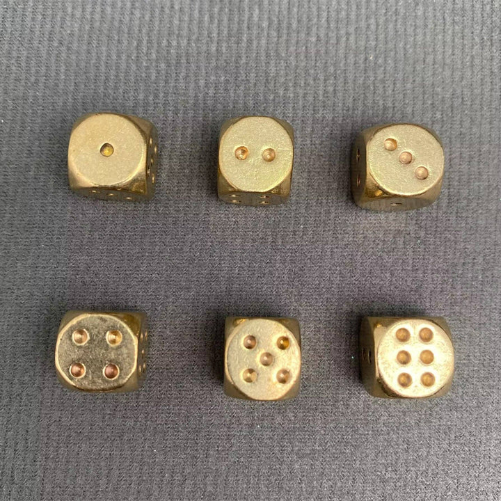 Brass Dice - Set of Two